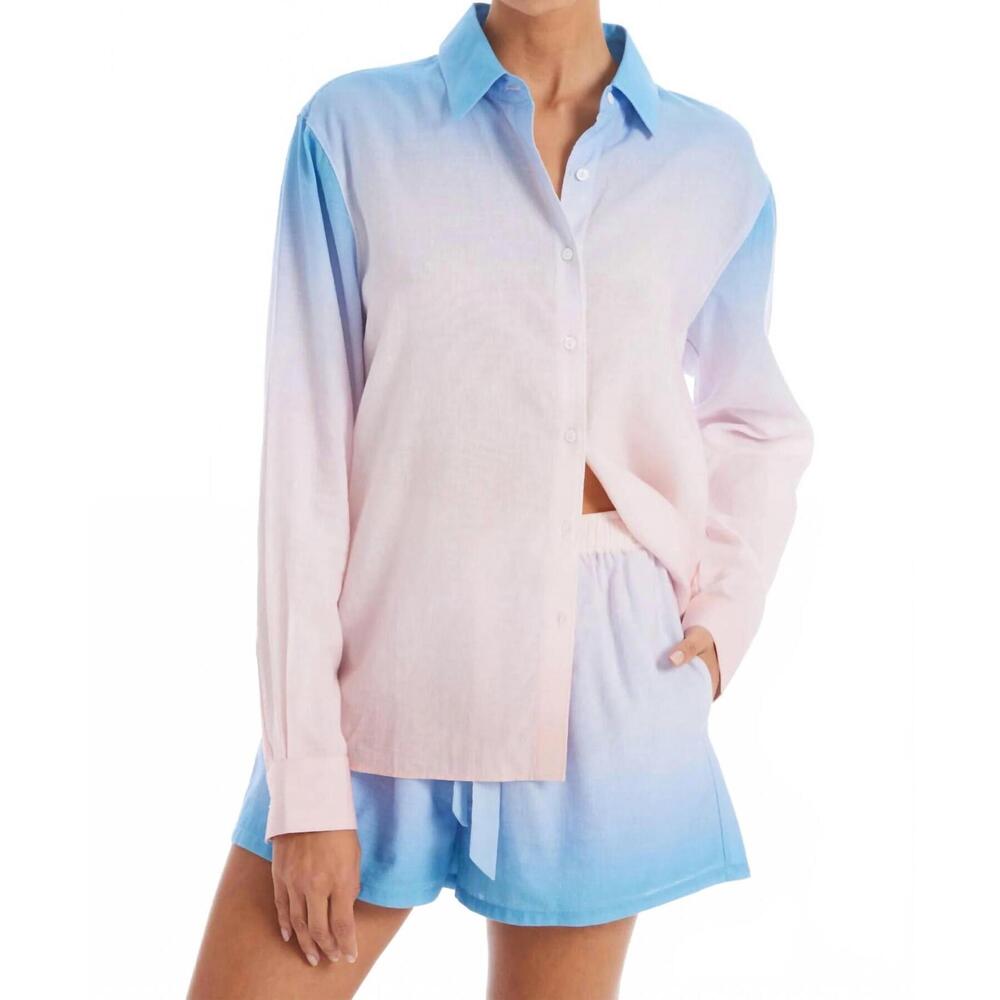 NEW ALLISON NEW YORK nina shirt in dusk ombre